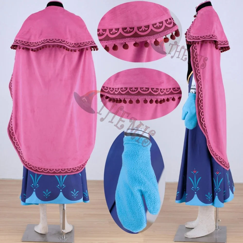 Athemis Anna Cosplay Costume Princess Dress Cloak Embroidered Beberino Outfit