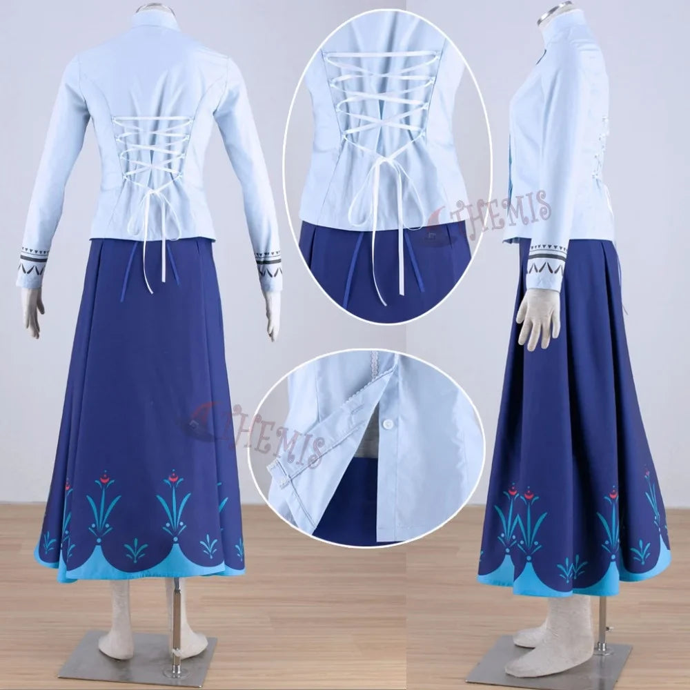 Athemis Anna Cosplay Costume Princess Dress Cloak Embroidered Beberino Outfit