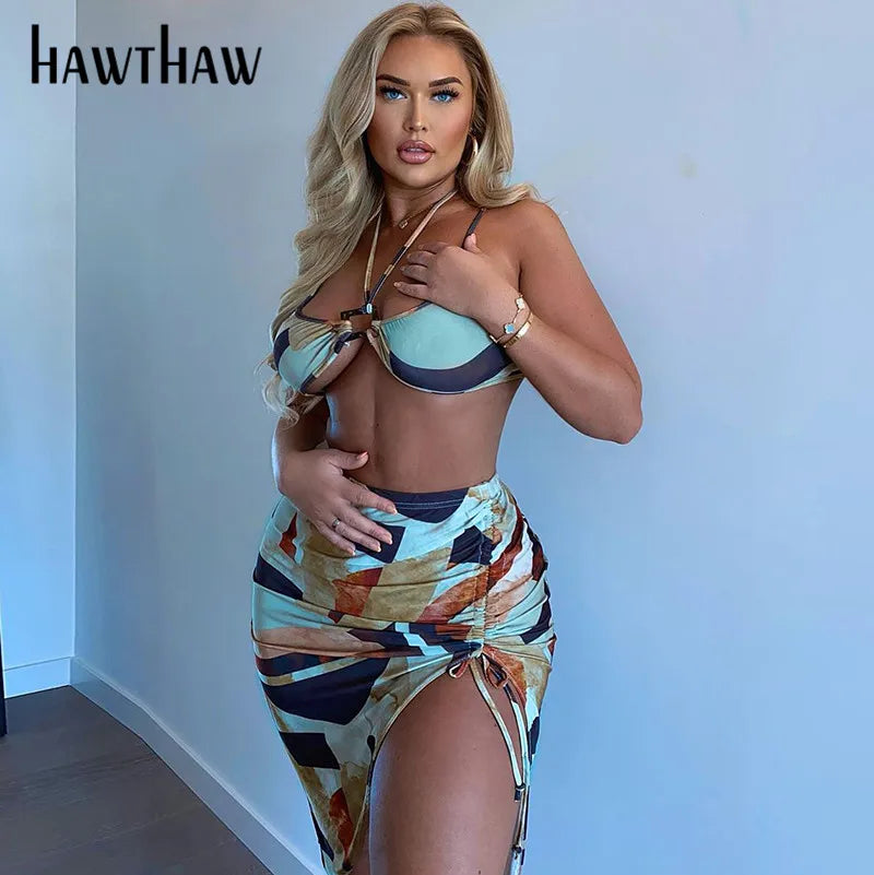 Beberino Printed Tank Top & Hip Skirt Set - 2021 Streetwear Collection