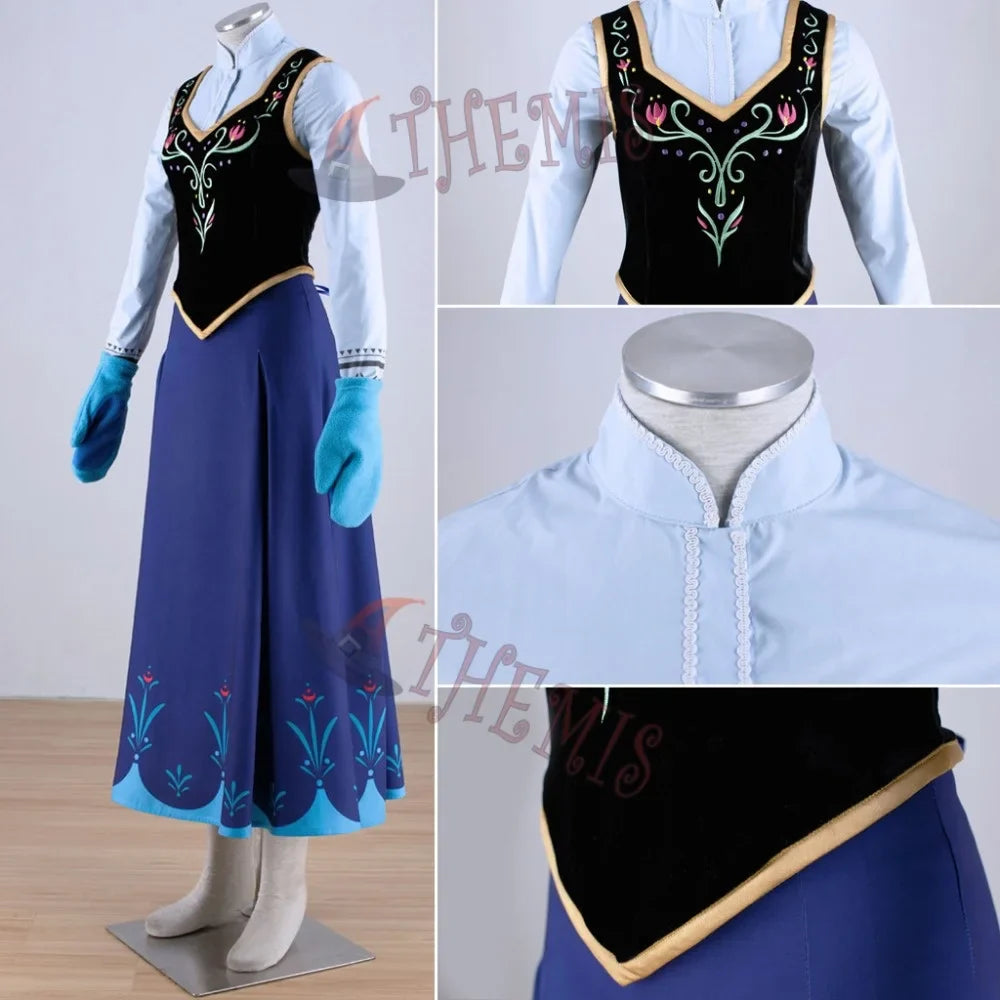 Athemis Anna Cosplay Costume Princess Dress Cloak Embroidered Beberino Outfit