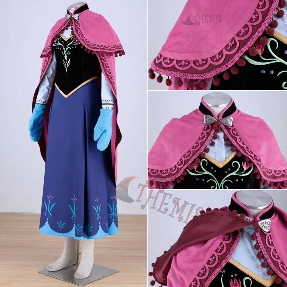 Athemis Anna Cosplay Costume Princess Dress Cloak Embroidered Beberino Outfit