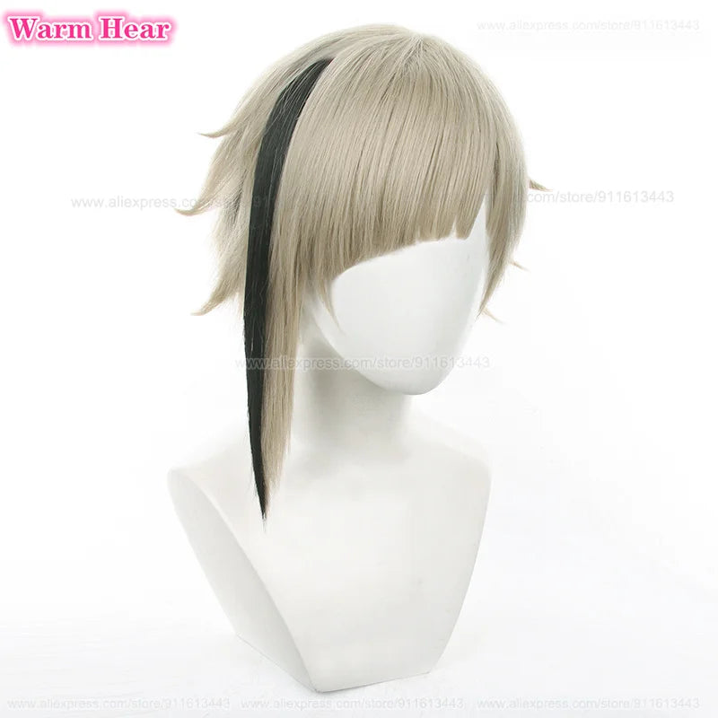 Atsushi Cosplay Wig 40cm Flaxen Heat Resistant Synthetic Unisex Wigs by Beberino