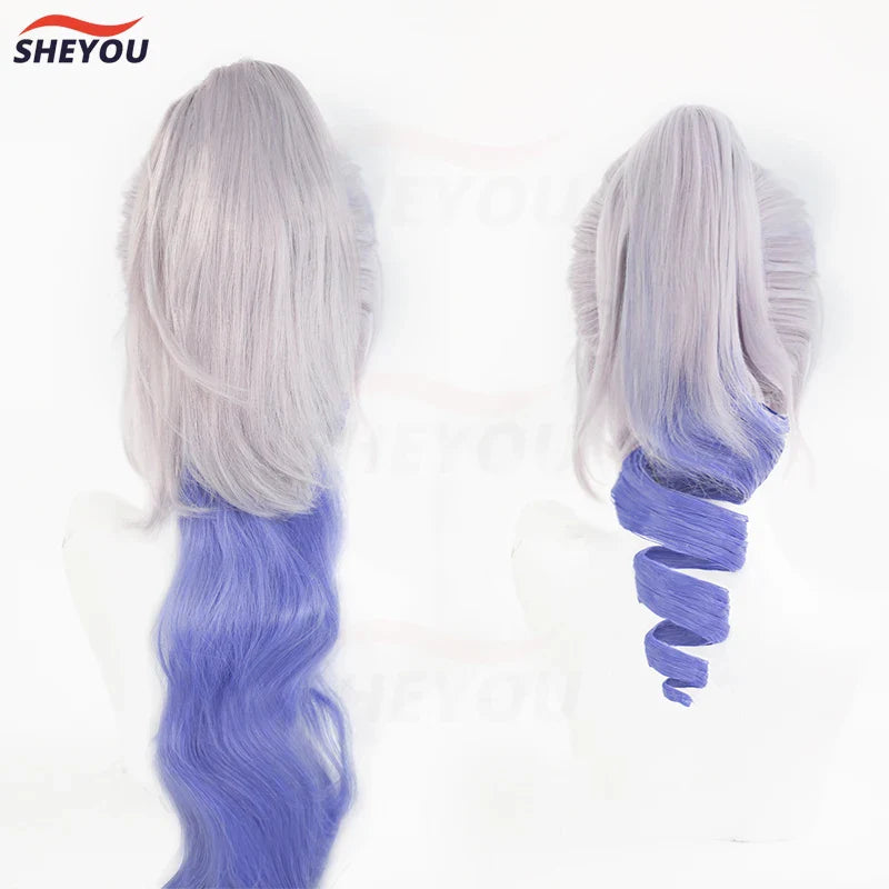 Beberino Silver Wolf Anime Cosplay Wig + Wig Cap