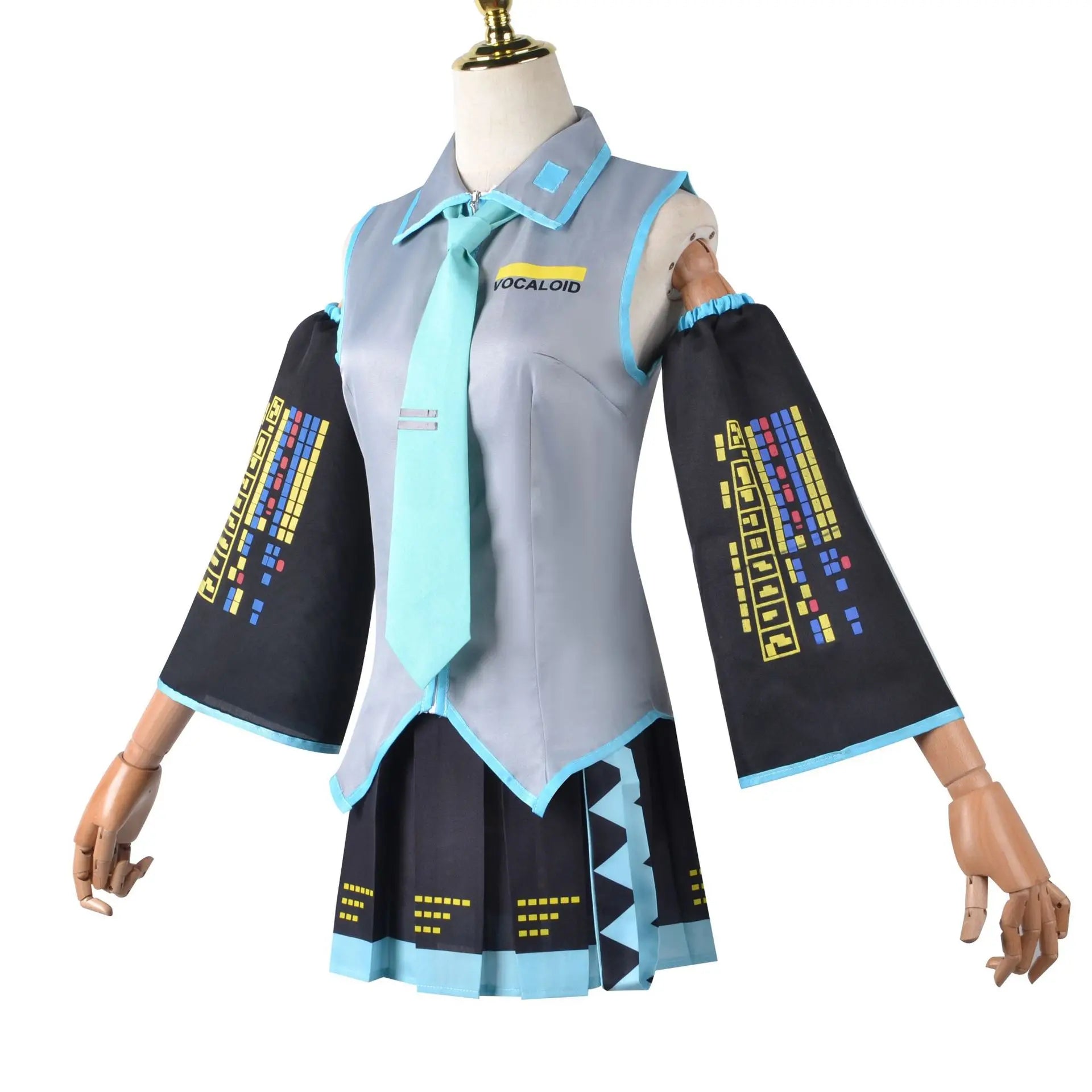 Beberino Miku Cosplay Costume Set with Wig & Props for Women and Girls