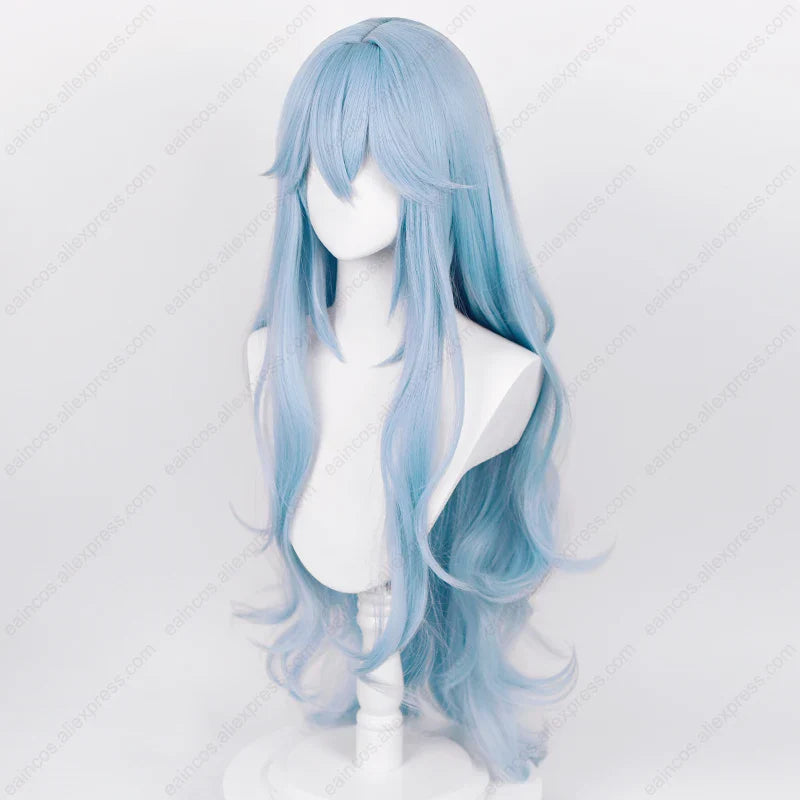 Beberino 100cm Light Blue Wavy Cosplay Wig for Women