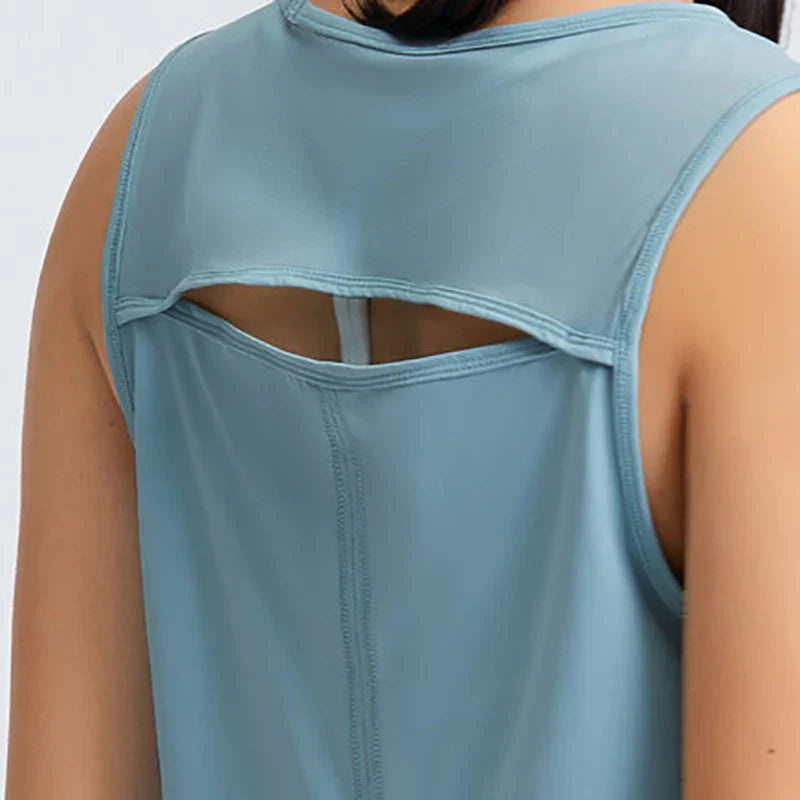 Beberino Mesh Block Crop Tank: Soft, Quick Dry Yoga Tops for Women