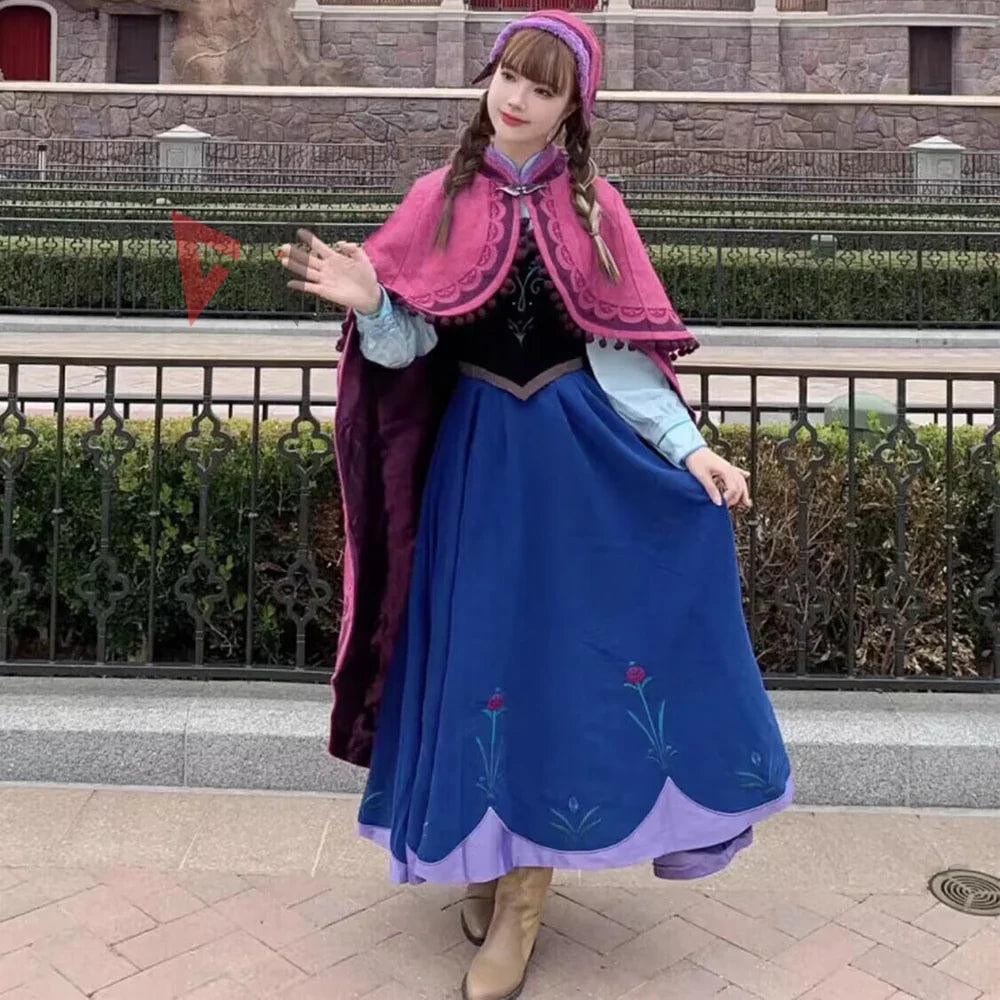 Athemis Anna Cosplay Costume Princess Dress Cloak Embroidered Beberino Outfit