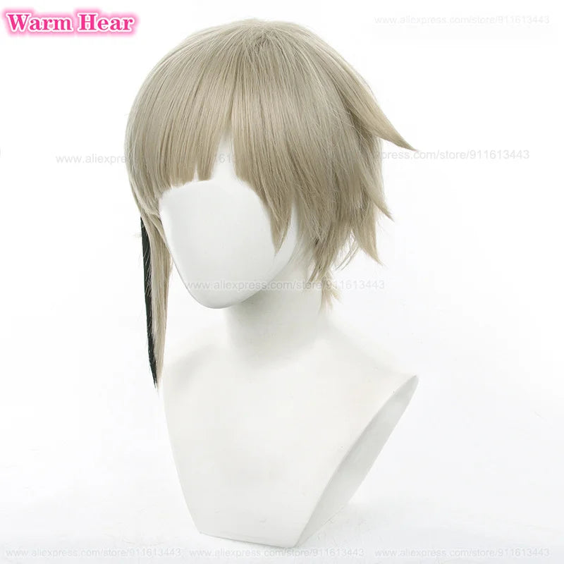 Atsushi Cosplay Wig 40cm Flaxen Heat Resistant Synthetic Unisex Wigs by Beberino