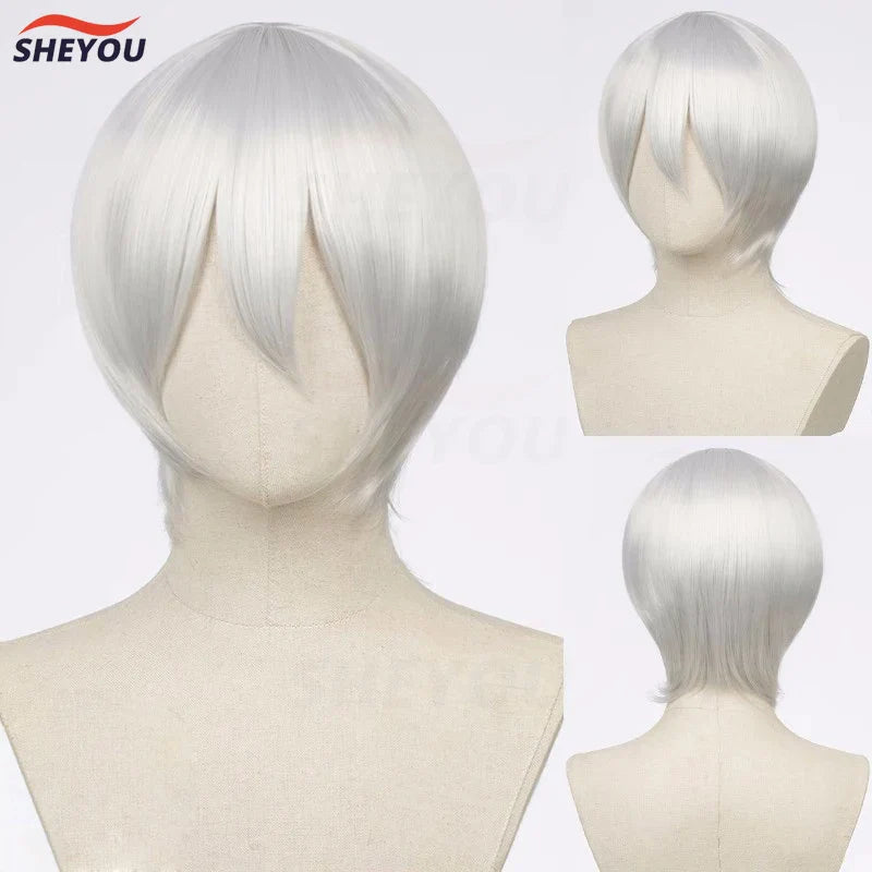 Beberino Short Cosplay Wig: 24 Colors, Heat Resistant Synthetic Hair with Bangs