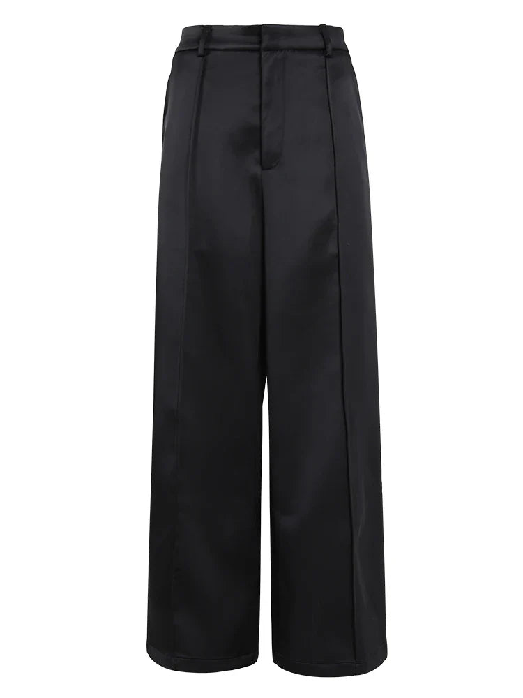 Beberino Black Blazer Wide Leg Pants Suit Set 2024