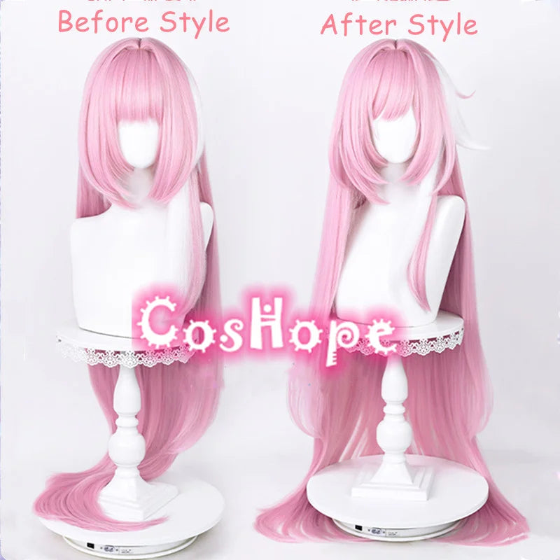 Beberino 110cm Long Straight Pink Cosplay Wig Heat Resistant Synthetic Anime Wig