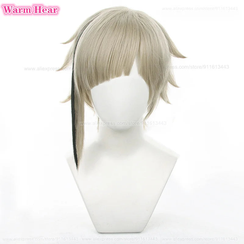 Atsushi Cosplay Wig 40cm Flaxen Heat Resistant Synthetic Unisex Wigs by Beberino