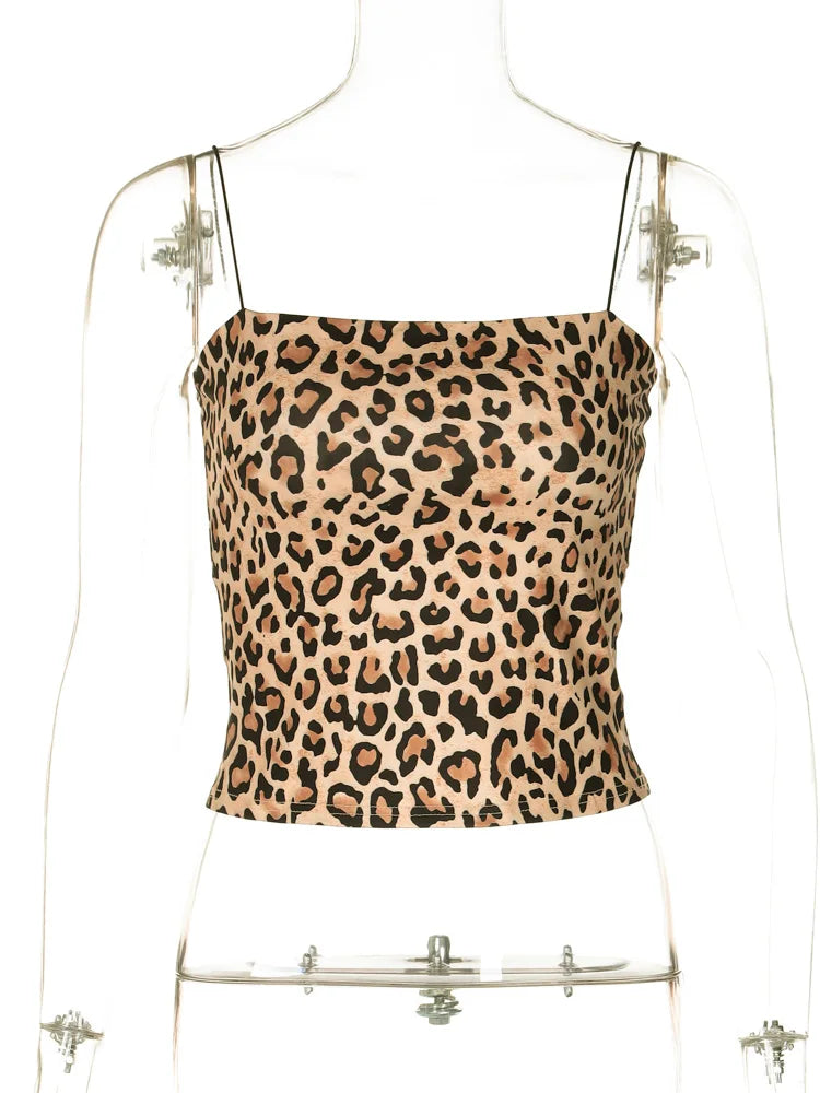 Beberino Leopard Crop Tank Tops - Summer 2024 Collection