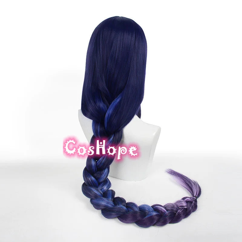 Beberino 110cm Blue Purple Wig Cosplay Anime Heat Resistant Synthetic Wig