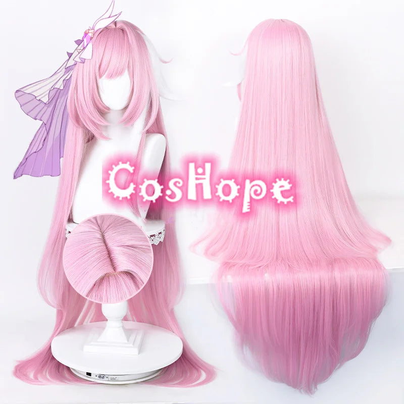 Beberino 110cm Long Straight Pink Cosplay Wig Heat Resistant Synthetic Anime Wig