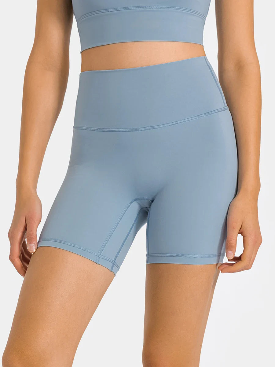 Beberino High Waist Biker Running Shorts | Brushed Cycling Shorts | Booty Gym Shorts