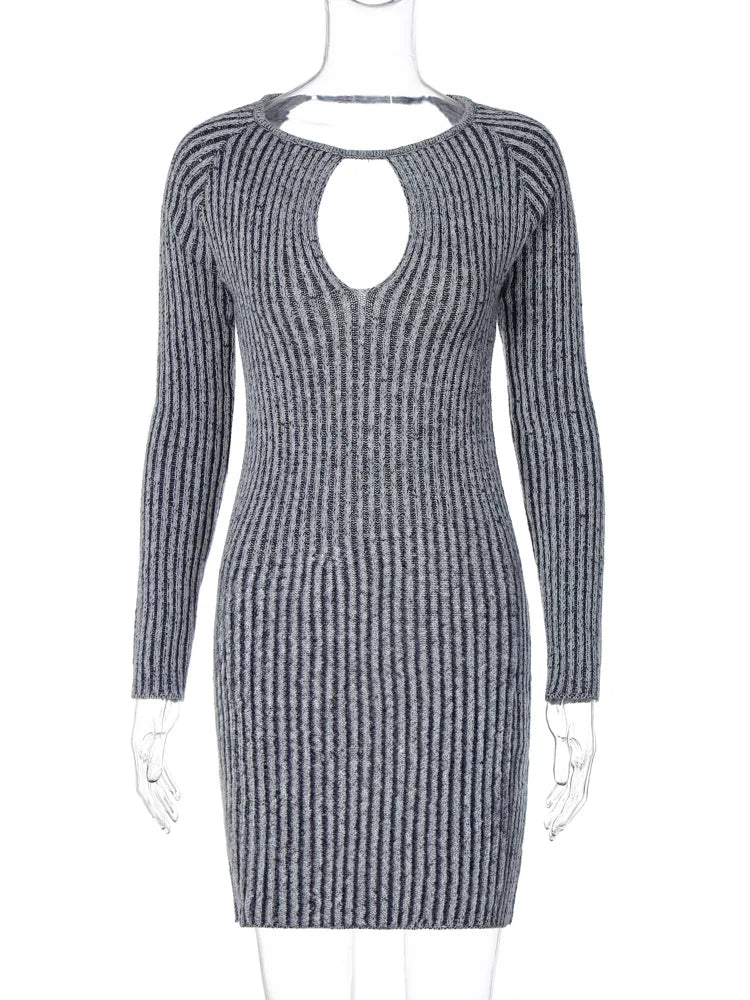 Beberino 2023 Long Sleeve Knitted Mini Dress - Wholesale Streetwear for Women