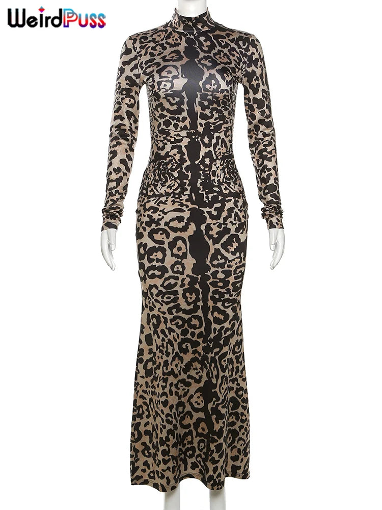 Beberino Leopard Print Bodycon Dress - Elegant Party Fashion for Women