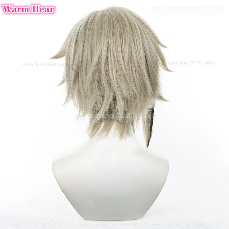 Atsushi Cosplay Wig 40cm Flaxen Heat Resistant Synthetic Unisex Wigs by Beberino