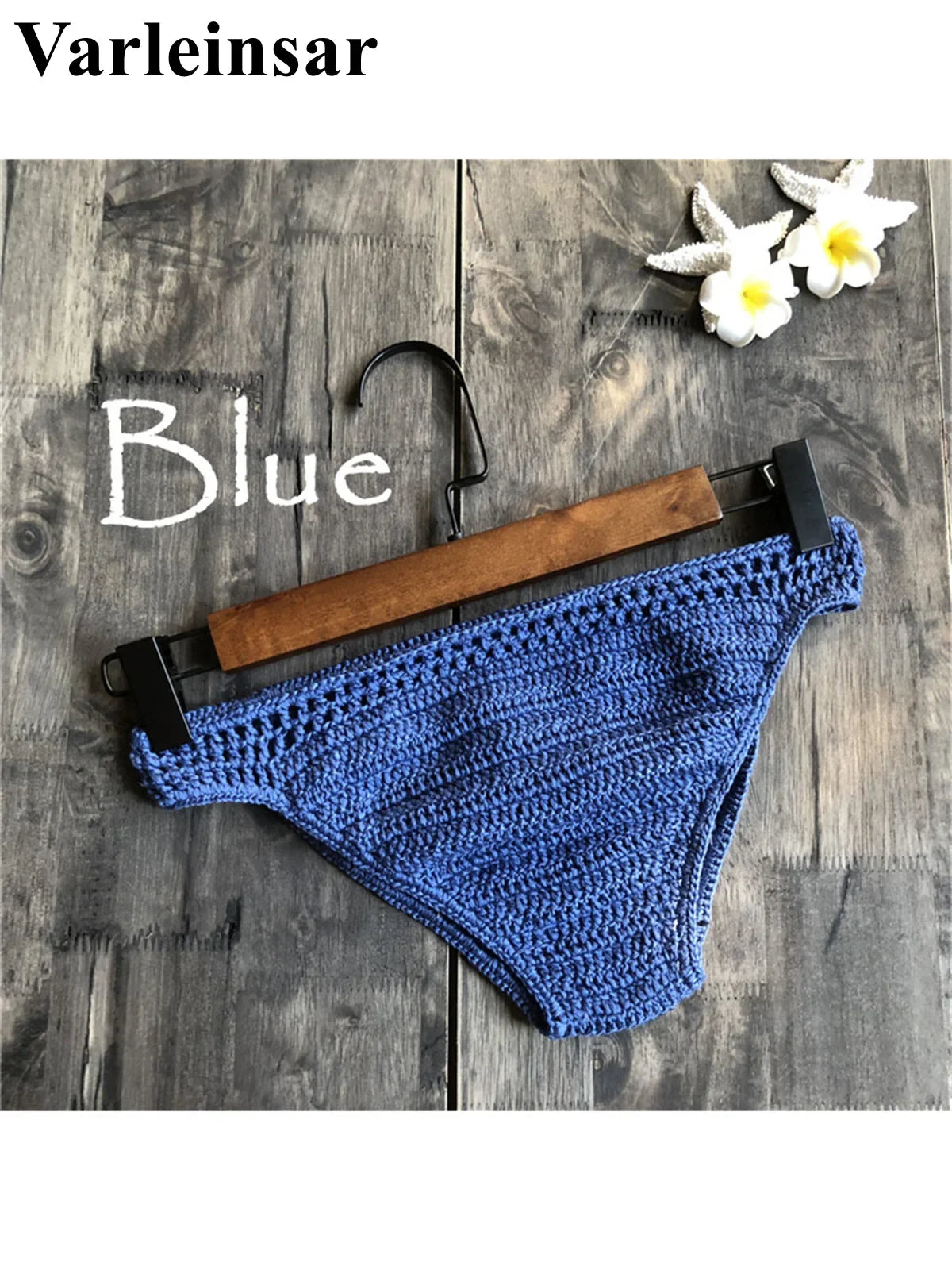 Beberino Crochet Knit Bikini Bottom Swim Brief - Women's Brazilian Tanga Panties