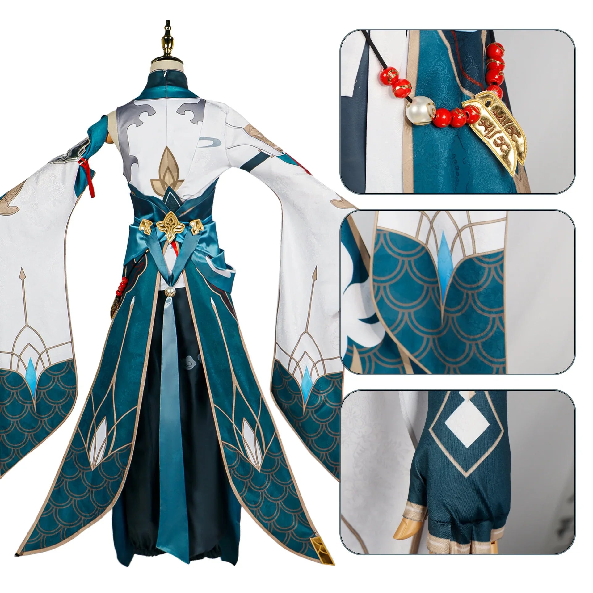 Beberino Imbibitor Lunae Cosplay Costume with Dragon Horn - Game Uniform