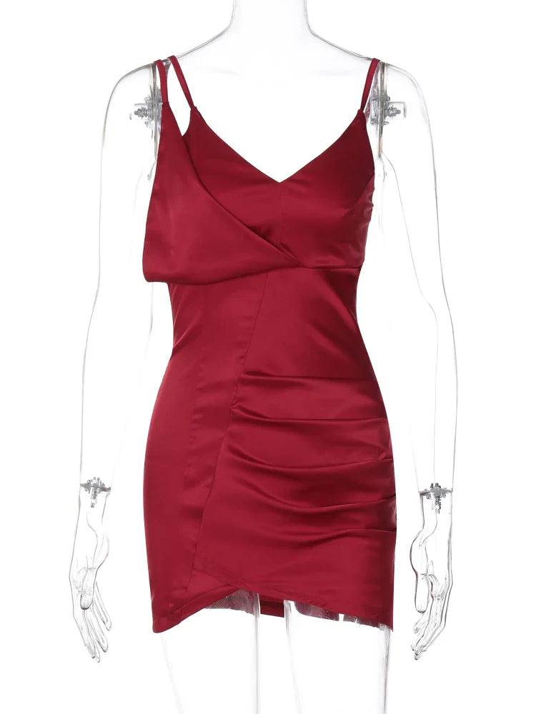 Beberino Red Bodycon Mini Dress for Women - 2024 Summer Collection