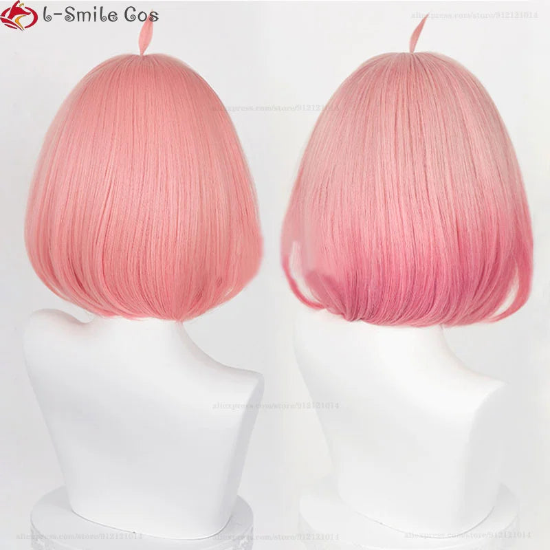 Anya Forger Short Pink Cosplay Wig by Beberino - Heat Resistant Synthetic Cute Woman Wig