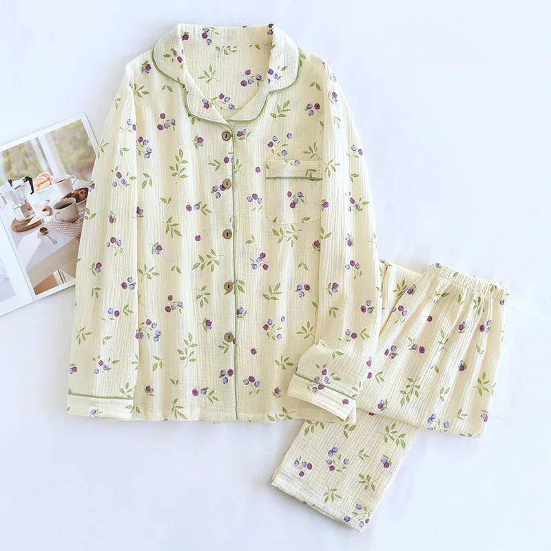 Beberino 100% Cotton Spring Flower Print Women's Pajamas Set