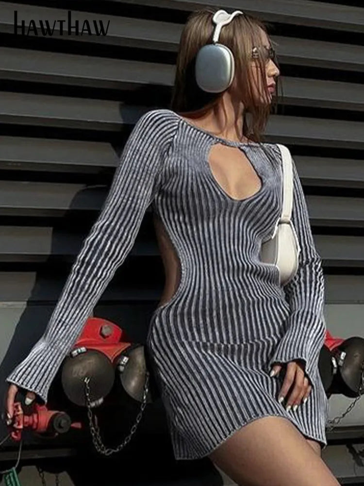 Beberino 2023 Long Sleeve Knitted Mini Dress - Wholesale Streetwear for Women