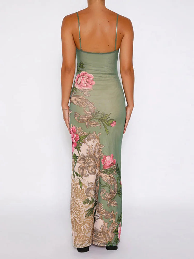 Beberino Sweet Blossoms Print Camisole Maxi Dress