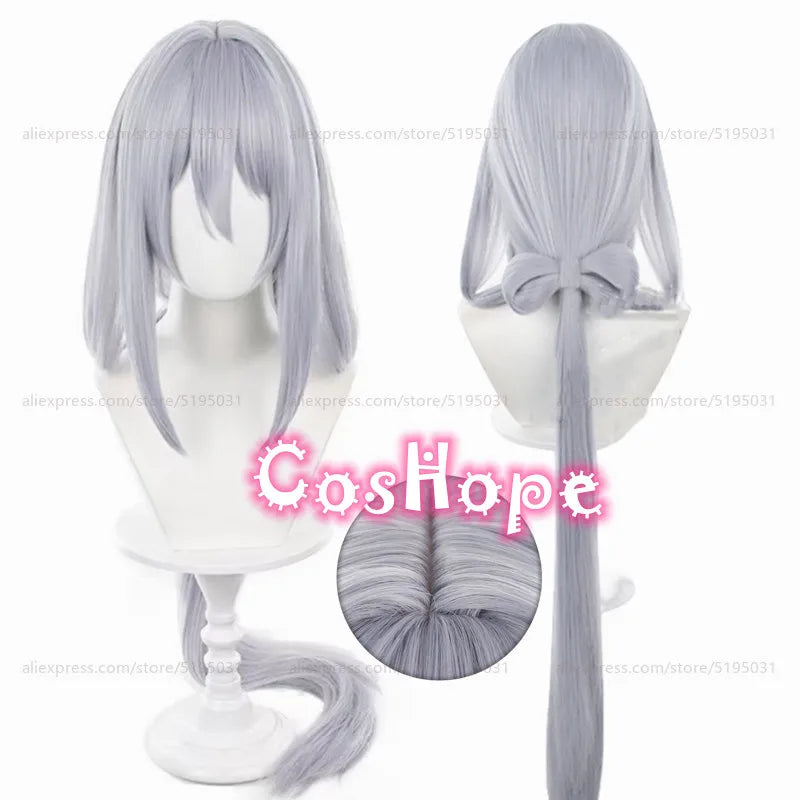 Beberino 110cm Long Grey Anime Cosplay Wig Heat Resistant Synthetic Wig