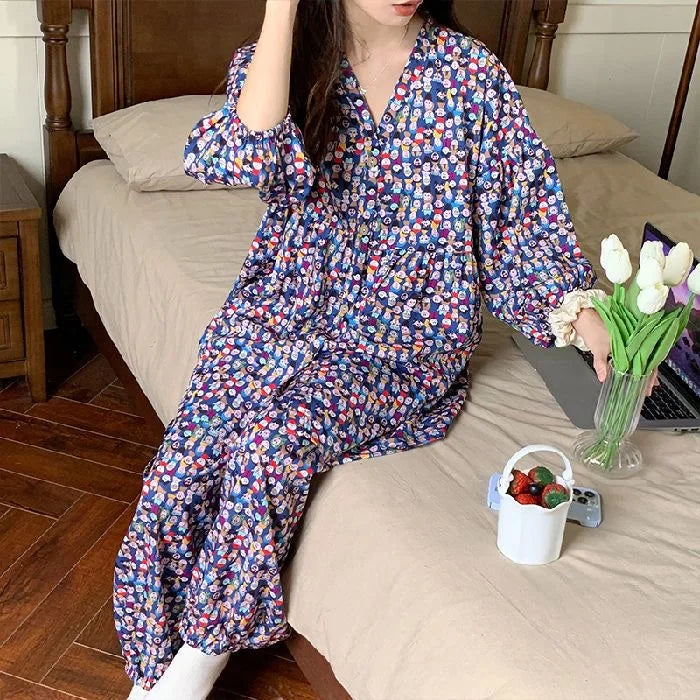 Beberino Floral Kimono Style Pajama Set for Women