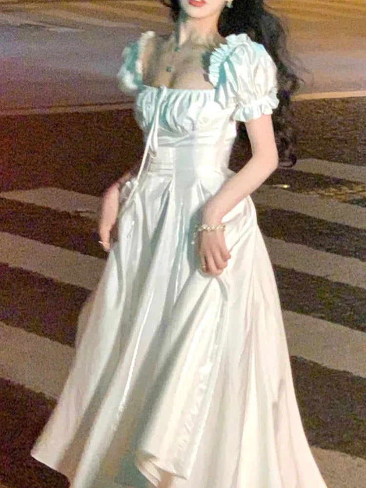 Beberino Elegant A-Line Wedding Prom Dress Vintage Red White Party Dress