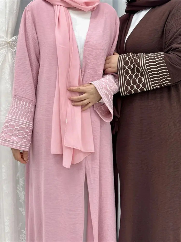Beberino Ramadan Eid Embroidered Abaya Kimono for Women