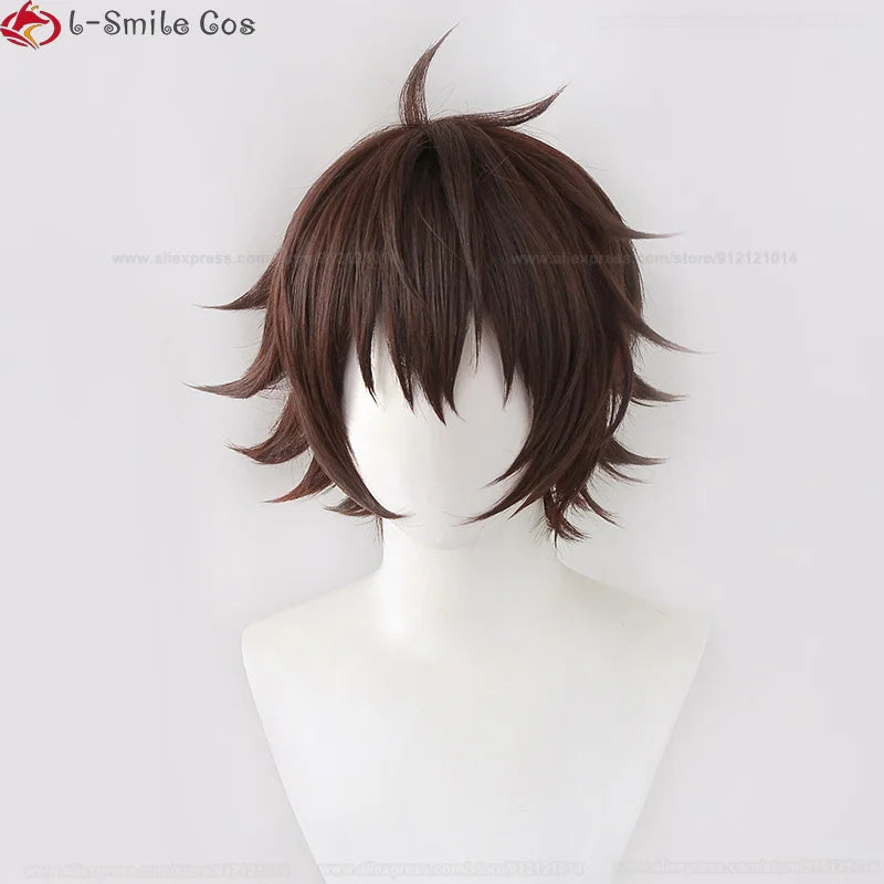 Aster Garu Cosplay Wig: Red Brown Heat Resistant Synthetic Hair for Men by Beberino