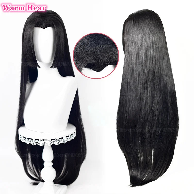 Beberino 100cm Boa Hancock Cosplay Wig Black Heat Resistant Halloween Party Wigs