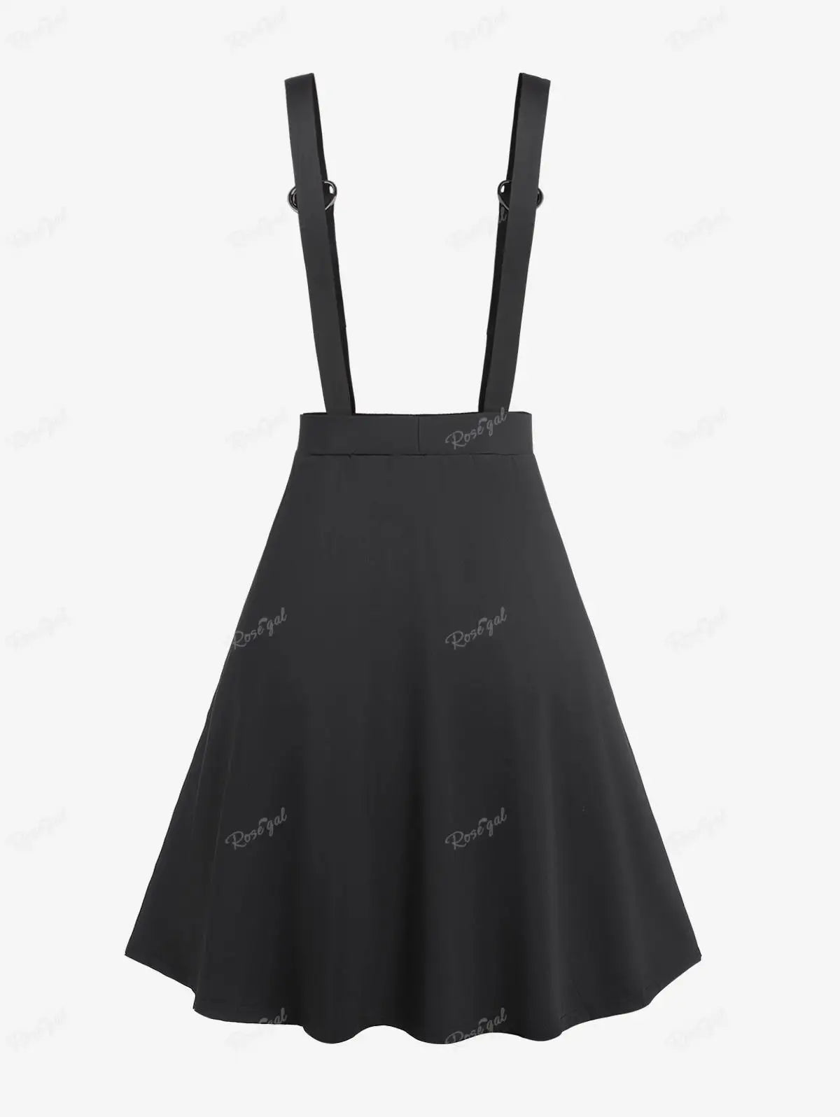 Beberino Lace Up Heart Buckle Suspender Skirt: Plus Size High Stretch Midi Skirt