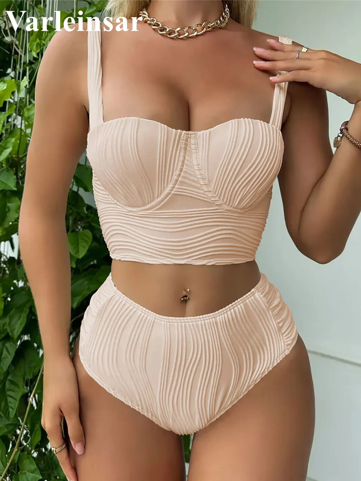 Beberino High Waist Bikini Set with Underwired Top - V4627H