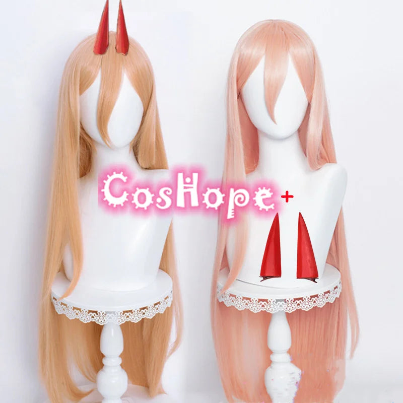 Beberino 100cm Long Straight Orange Pink Synthetic Cosplay Wig Anime Heat Resistant