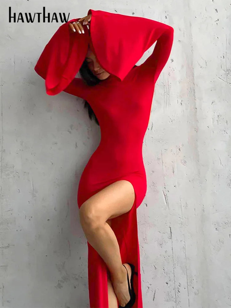 Beberino Red Long Sleeve Bodycon Dress - Spring/Autumn 2024 Collection