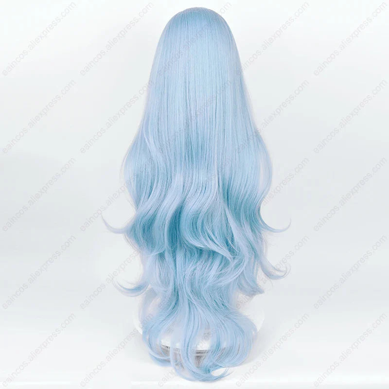 Beberino 100cm Light Blue Wavy Cosplay Wig for Women