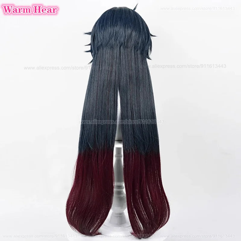 Beberino 100cm Long Anime HSR Blade Cosplay Wig in Dark Blue Brown Red Unisex