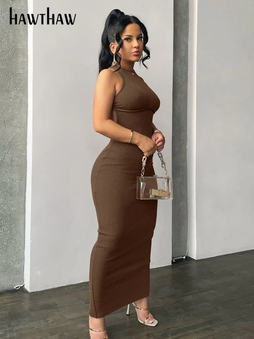 Beberino Sleeveless Bodycon Backless Pencil Dress - Summer 2022 Fashion