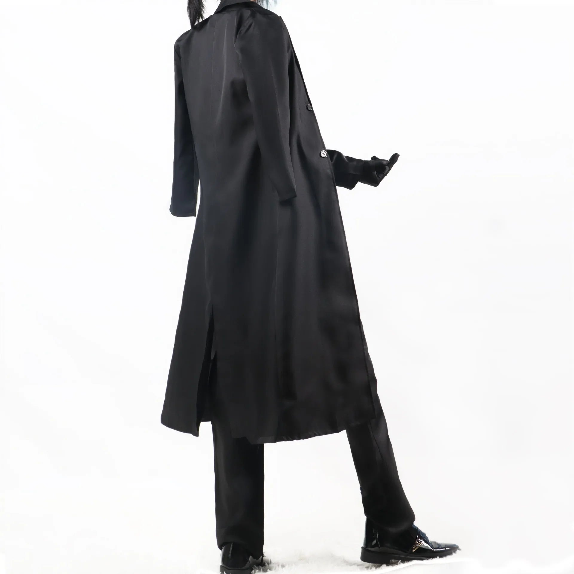 Beberino Dazai Osamu Cosplay Costume Long Jacket Trench Coat Sticker Suits Uniform